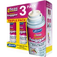 3 x Johnsons 4Fleas Flea Fogger - Home Flea Bomb - Mulipack Value 3 Foggers
