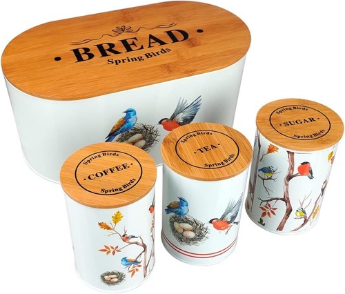 Bread bin tea coffee sugar - bin, &