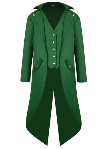 Men victorian green tailcoat - victorian,