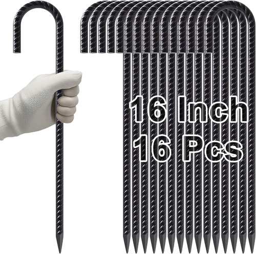 Rebar stakes inch hook - j,