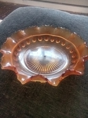 Carnival glass bowl - carnival,
