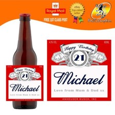 PERSONALISED BEER LAGER BOTTLE LABEL BIRTHDAY ANY OCCASION GIFT