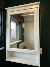 Ikea Hemnes Bathroom Cabinet with Mirror and Adjustable Shelves White