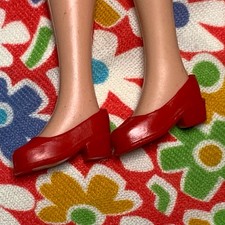 Vintage Sindy Doll Shoes Red