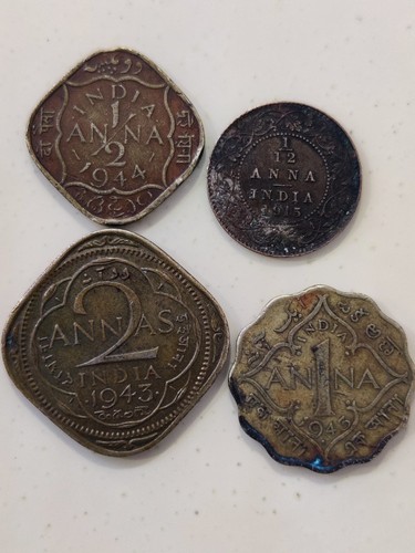 Very old british indian coins - old,