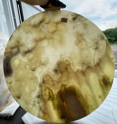 Large green white onyx - green, &