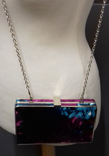 Precis Petite Magenta Floral Clutch/Shoulder Bag H28