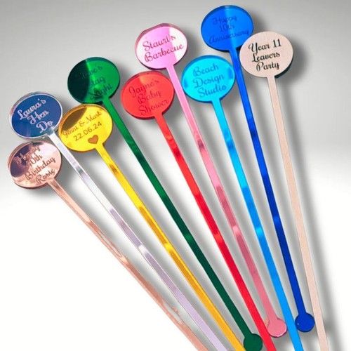 Personalised swizzle sticks - personalised,