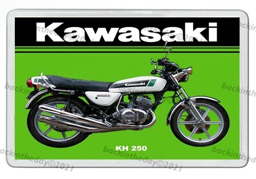 Retro kawasaki kh250 poster - retro,