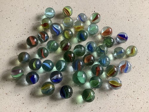 Vintage large glass marbles - vintage,