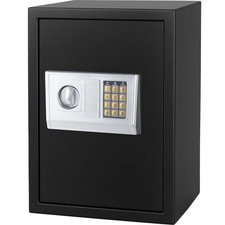 Digital Safe 43L Electronic Safe Combination Lock Steel Black 34.3x50cm
