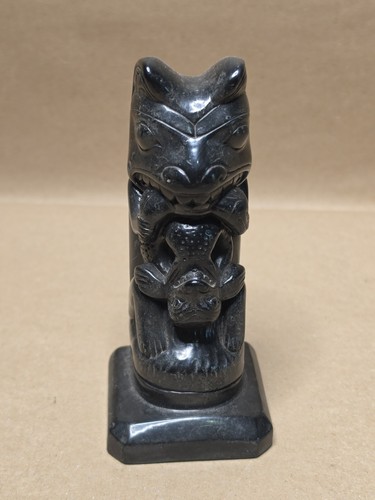 Canadian carved pearlite totem - carved,