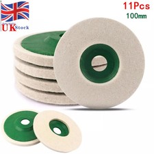 11 PCS 100mm 4 Inch Wool Buffing Angle Grinder Wheel Felt Polishing Disc Pad Kit