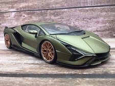 Burago 1/18 ~ Lamborghini Sian FKP 37 ~ Khaki Green ~ Diecast Model