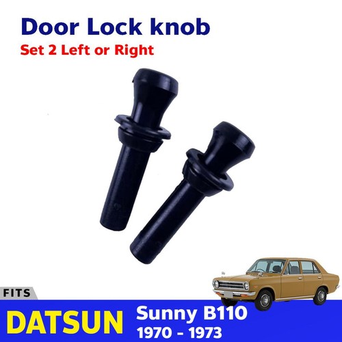Door lock knob black - black, fits