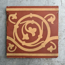 Victorian Arts & Crafts Reclaimed 6"x6" Red Encaustic Tiles By Maw & Co