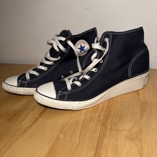 Converse All Star Women's Hidden Heel Trainers Size 8 Navy Blue - New Laces