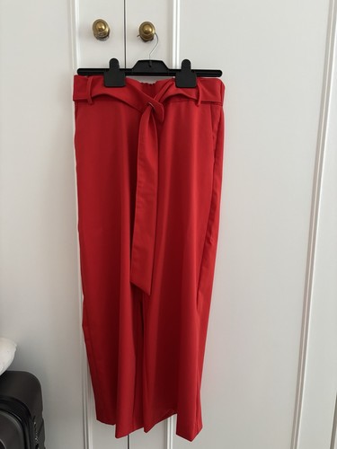 Zara red trousers with - with, belt