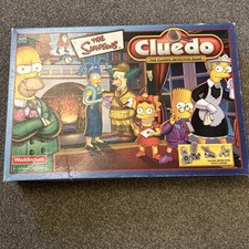 2001 The Simpsons Cluedo Board Game Waddingtons Edition Complete Set Kids Toy