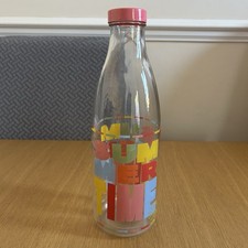 Summertime Glass Milk Bottle Juice Bottle With Lid 26.5x8.5cm