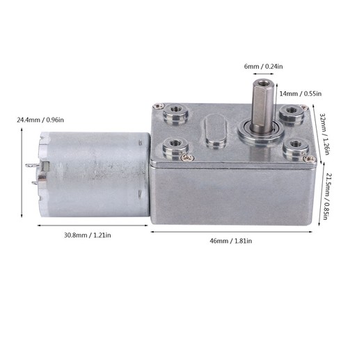 Worm gear motor voltage - gear, 6