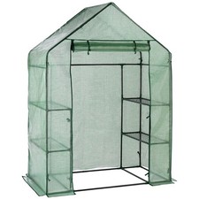 Greenhouse with PE Cover Cold Frame for Garden Walk in Outdoor Greenhouse