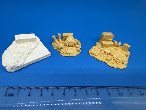 Diorama bases x3 plaster - 1/35,