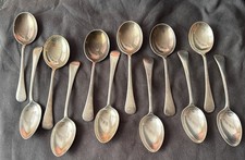 12 Victorian Dixon Silver Plate Cutlery Table Spoons