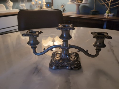 Ornate silver plated triple - ornate,