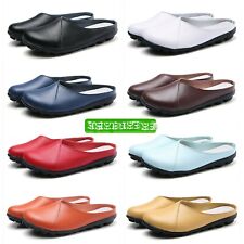 Women's Leather Flats Backless