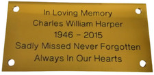 100 x 50mm Brass Engraved