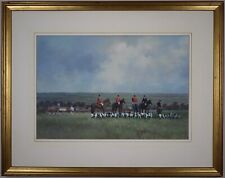Leicestershire Hunt. Original Gouache by listed artist Michael J Coates RI c1985