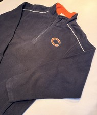 NFL Team Chicago Bears Navy Blue Pullover Quarter Zip Fleece Youth XXL