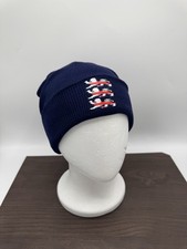 Navy England Beanie - Three