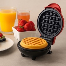 Mini Waffle Maker Red 4”