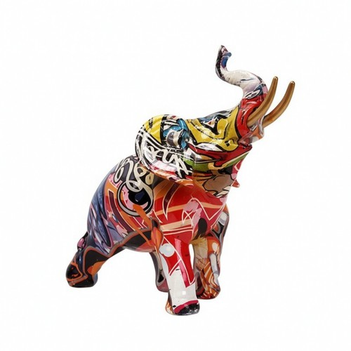 Elephant figurine with raised - figurine,