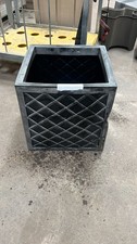 Square Slate Grey Planter – Modern Outdoor & Indoor Garden Plant Pot DAMAGED