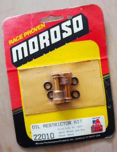 Moroso oil restrictor kit - oil,