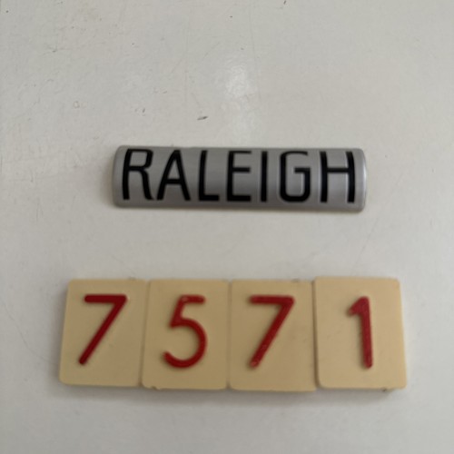 Raleigh frame tube badge - frame,