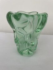 Art Deco Daum Nancy France Crystal Vase Green 