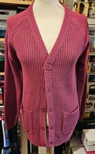 Cotton Traders  LADIES  RIBBED CARDIGAN  SIZE SMALL - MUSK RED - NEW