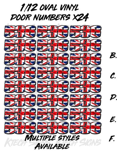 24x door numbers - 24x,