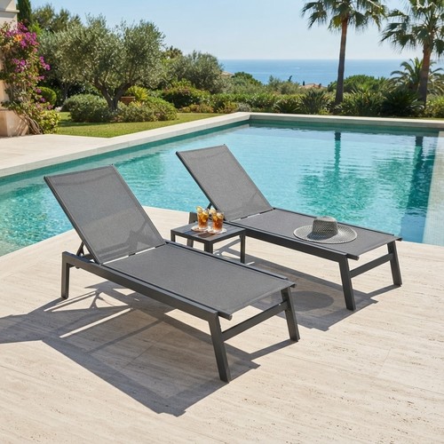 Set gray outdoor chaise - gray,