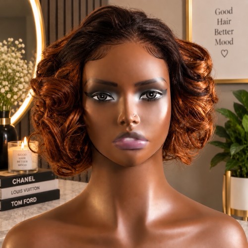 100 human hair short - 100%, bouncy