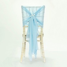 CHAIR COVER WEDDING CHIFFON HOODS/TIEBACK  DECOR WEDDING SPECIAL EVENT