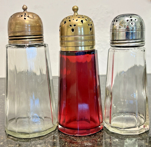 Glass sugar shakers set - shakers, of