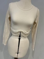Zara Cream Ribbed Long Sleeve