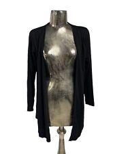POPPY Womens Cardigan Size Medium 12 Black Cotton Top NEW EU40 RRP £29