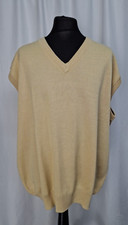 GABICCI Vest Gilet Body Warmer Knit Knitted Sand Brown 4 XL Wool Blend C4018