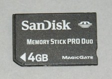 4GB Sandisk Memory Stick Pro Duo PSP Memory Card - Sony Playstation Genuine